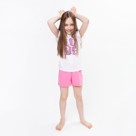 Kit for girls, white/pink color, height 140-2