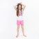 Kit for girls, white/pink color, height 140