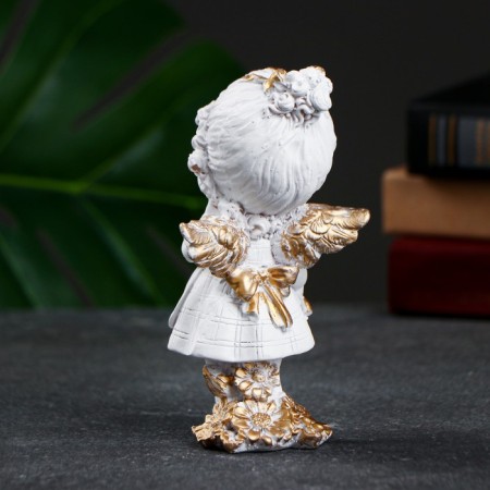 Figure "Angel with Flower" 8x7x14cm-2