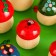 Set for the development of the logic "Mushrooms", 15 pcs 2-4.5 cm, board 12x24 cm