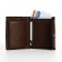 Male purse on a magnet, department for bills, for maps, for coins, brown color