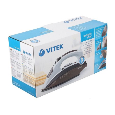 Iron Vitek VT-201 BN, 2200 W, ceramic sole, steam blow, brown-4