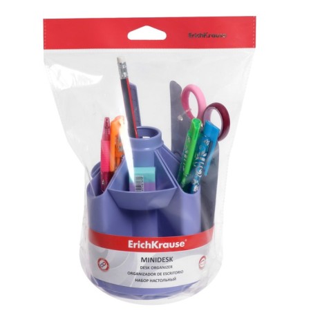 Set of desktop Erichkrause Mini Desk Pastel, 8 items, rotating, purple-3