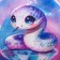 New Year's Baby backpack "Magic Snake", plush, purple color, for the New Year