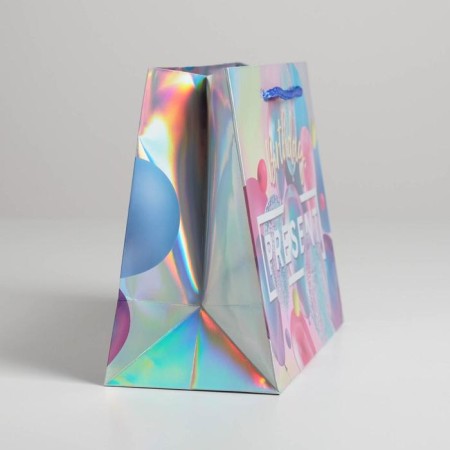 Gift holographic package, packaging, Birthday Pressent, 23 x 10 x 18 cm-1