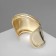Bracelet Metal "Cuff" bend with strip, color gold