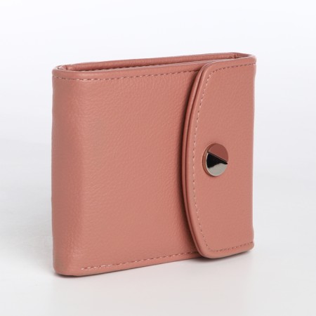 Women's wallet on magnet, pink color