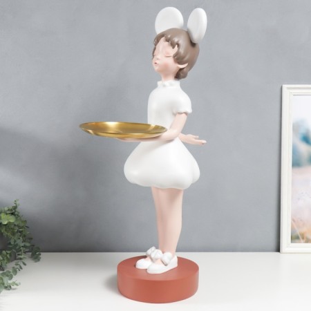 Souvenir Polystone stand "Baby with ears, in a white dress" D = 26 cm 81x40x40 cm-3