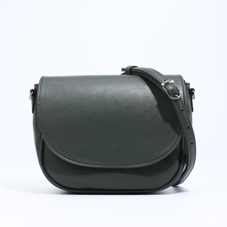 Richet bag on a magnet, outer pocket, long belt, green color