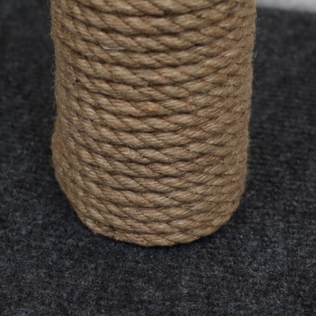 House for cats with a claw of a round, jute, 35 x 35 x 64 cm, gray-7