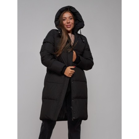 Coat insulated winter female, size 46, black color-14