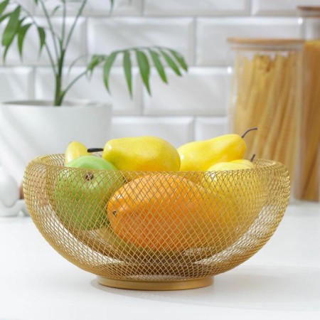 Fruit vase "plexus", d = 30 cm, bronze color