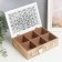 Casket tree with divisions "White openwork flowers" 17x24x7 cm