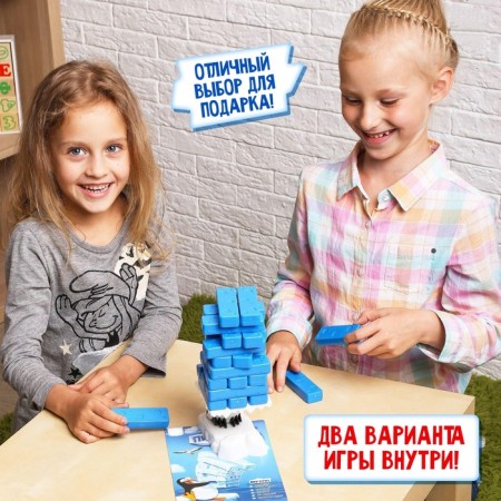 Board game falling tower "Ice Penguin", 2-4 players, 4+-4