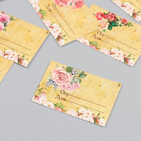 Cardboard "Wishes" set 10 pcs (5 types) 4x6 cm-2