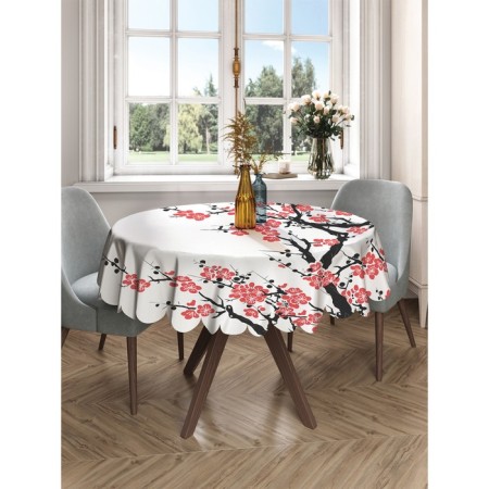 The tablecloth on the table “Blinding Sakura”, round, Saten, d = 150 cm-2