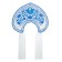 Kokoshnik "Flowers", White Atlas