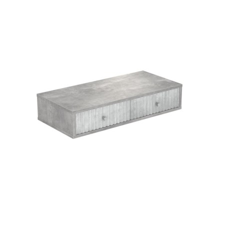 Suspended cabinet "Repit", with 2 boxes, 750x350x150, concrete stone, Melisandra Stone, chrome 1051360