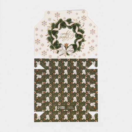 Folding box "New Year's chic", 14 x 14 x 3.5 cm, New Year-7