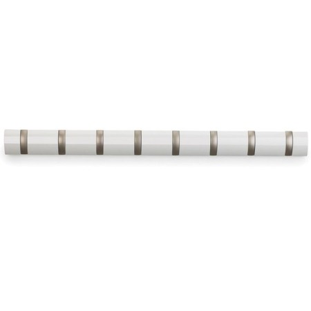 Horizontal Flip wall hanger, 8 hooks, white-1