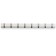 Horizontal Flip wall hanger, 8 hooks, white
