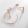 Earrings with rhinestones Xuping Circle with addition, white color in pink gold