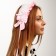 Lolita carnival bandage, pink color with white lace