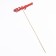 Topper "since March 8", red 13x3.1 cm
