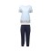 Female pajamas, size XS, blue color