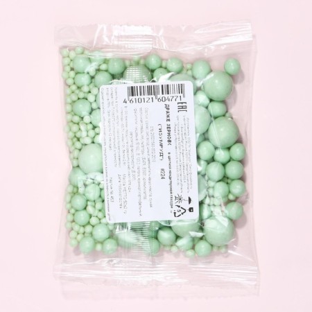 Sprinking confectionery in color glaze emerald mix-3