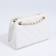 Female bag, zipper clutch, white color