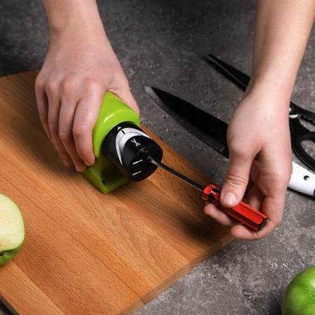 Luazon LTE-02 knife knife, electric, for knives/scissors/screwdriver, 4HAA (not in com.), Green-3