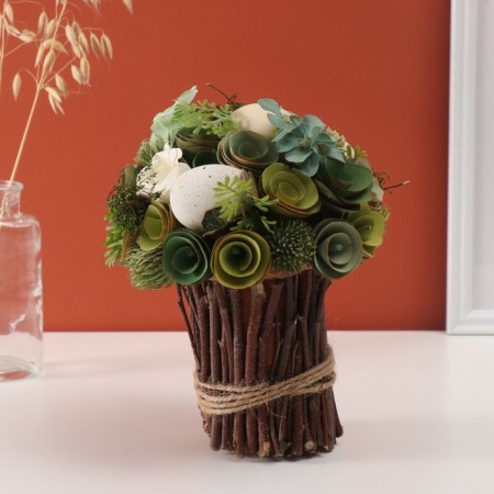 Decor "Easter green bouquet" 20x20x22 cm-1