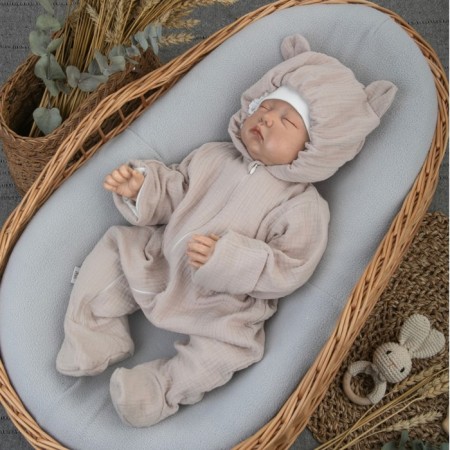 Kinderlitto “Muslin” discharge kit, 4 items, height 50-56 cm, beige-gray-gray color-3