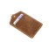 Case for passing, badge with pockets, brown Pull-up