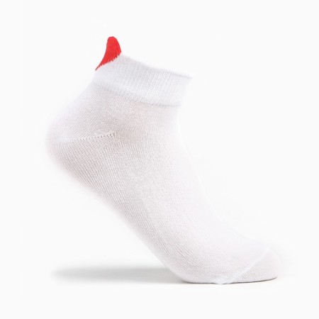 Women's socks, white/heart, size 35-37