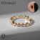 Ring "Zigzag" trend, color gold, dimensionless