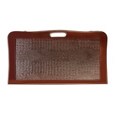 Backgammon wooden skin with a handle large 65 x 65 cm, brown, board game