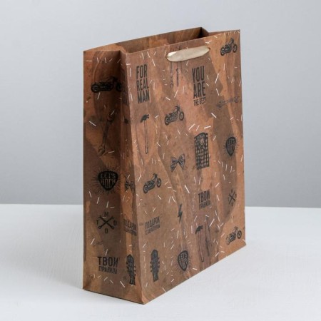 Package Gift Crafts Vertical, Packaging, For Real Man, MS 18 x 23 x 8 cm-2