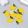 Decor for creativity metal, enamel "lemon" yellow 2x1.8 cm