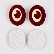 Eyes, set of 50 pcs., Size 1 pc. - 1 × 1.2 cm