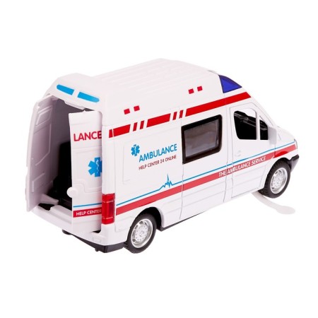 Parking "Ambulance" with a metal machine and walkie -talkie, light and sound effects-4