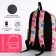 Youth backpack from textiles 2 of the lightning department, 3 pockets, pink color