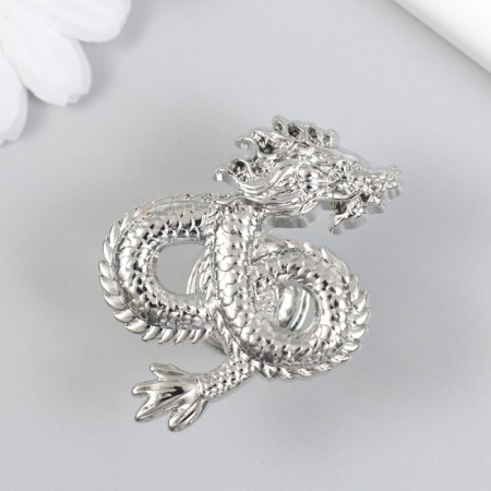 Pen for the casket metal "Chinese dragon" silver 4.5x5 cm