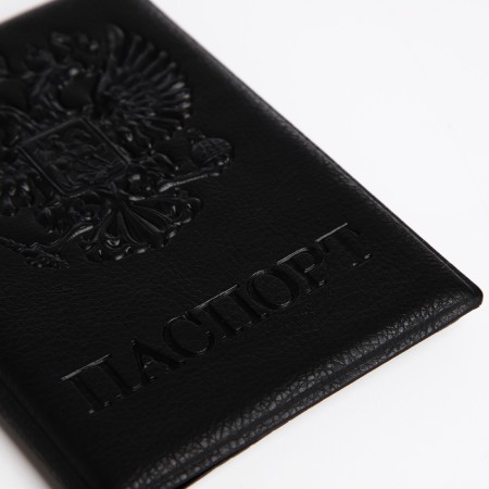 Cover for passport, black color-3