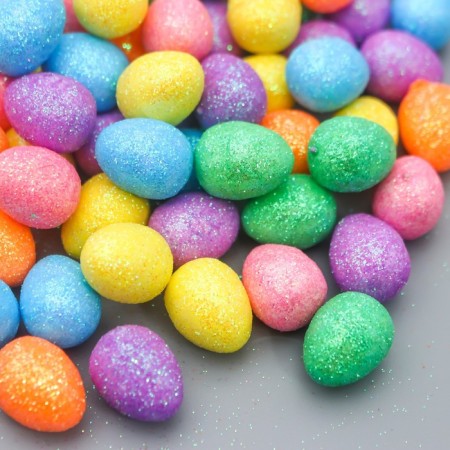 Easter "egg - shine" set 100 pcs multi -colored 1.8x1.5x1.5 cm-1