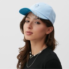 Women's cap Minaku with rings Blue color, rr 56-58