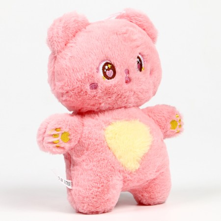 Soft toy "cat", 24 cm, pink color-1