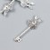 Decor for creativity Metal "Key with the head of a hare" silver 4.8x1.5 cm