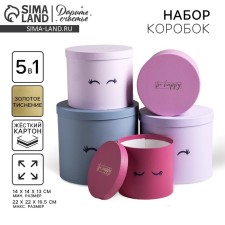 A set of hats for flowers 5 in 1, gift packaging, 